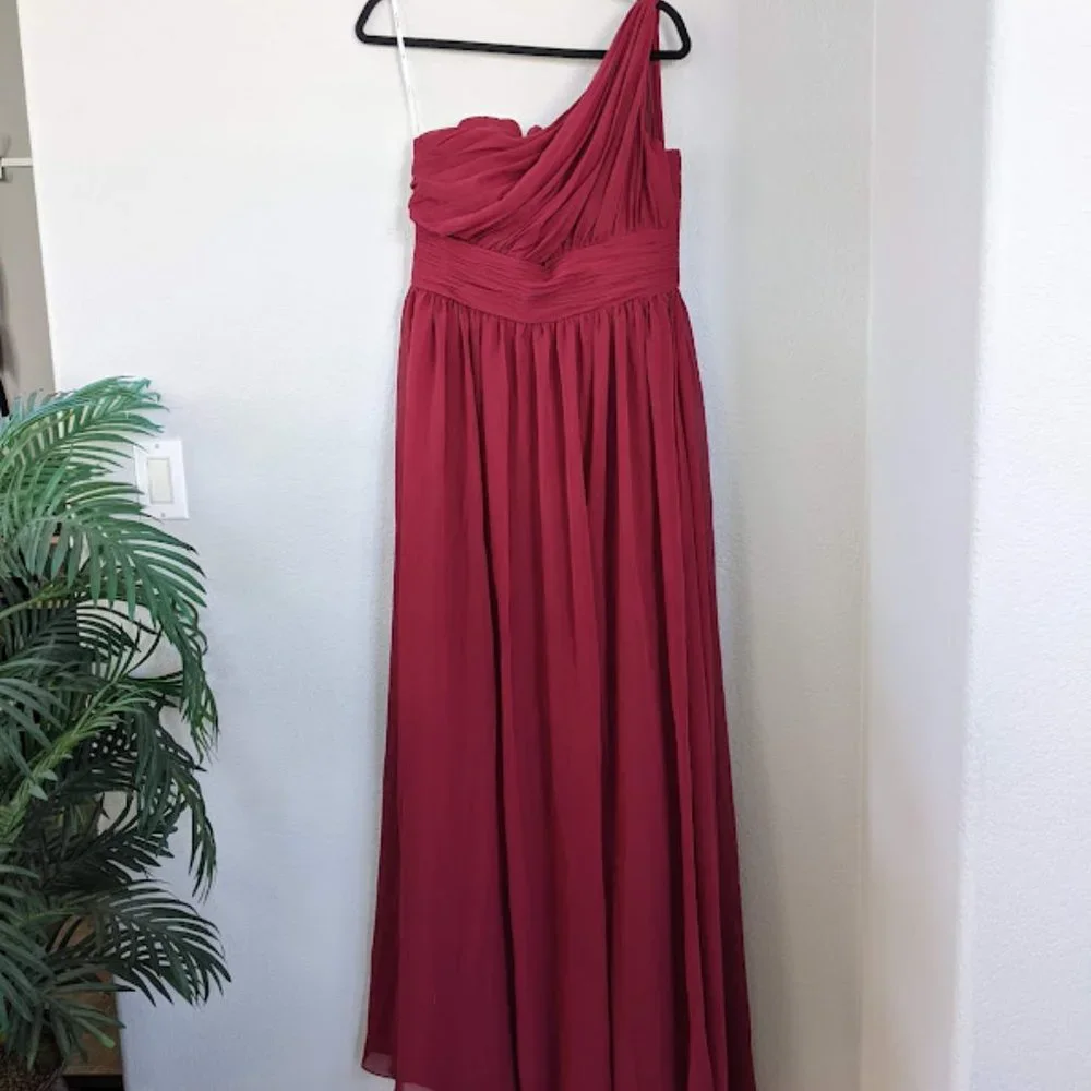 AW Grace Bridesmaid Prom Formal Special Occasion Wedding Guest Dress, 10, Red - Picture 5 of 9